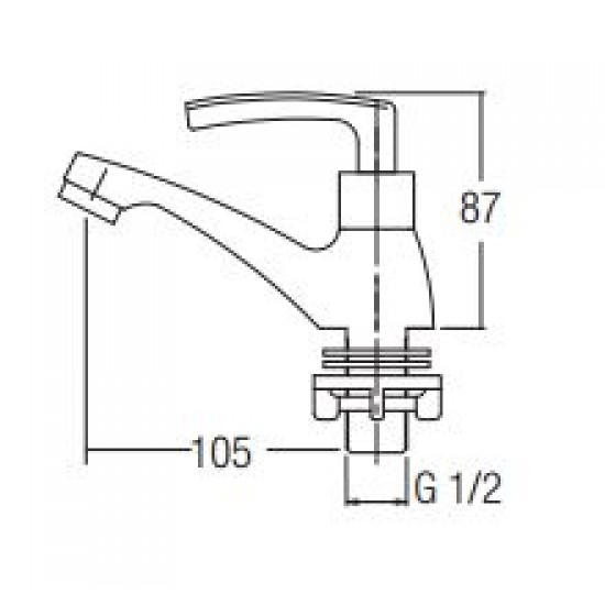 Aimer AMFC-1955 Basin Pillar Tap