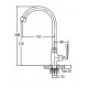 Aimer AMFC-1958C Kitchen Pillar Wall Sink Tap