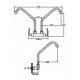 Aimer AMFC-1959A Double Spout Kitchen Wall Sink Tap