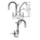 Aimer AMFC-1959F Flexible Hose Kitchen Wall Sink Tap With Filter