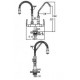 Aimer AMFC-1960F Flexible Hose Kitchen Pillar Sink Tap With Filter