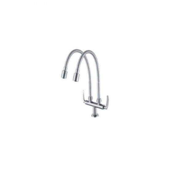 Aimer AMFC-1960H Double Flexible Hose Kitchen Pillar Sink Tap Aimer AMFC-1960H Double Flexible Hose Kitchen Pillar Sink Tap