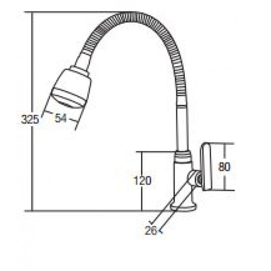 Aimer AMFC-3658H Flexible Hose Kitchen Pillar Sink Tap