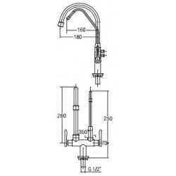 Aimer AMFC-3660F Kitchen Pillar Sink With Filter Tap