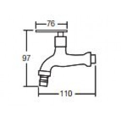 Aimer AMFC-3651 Wall Bib Tap With Hose Connect