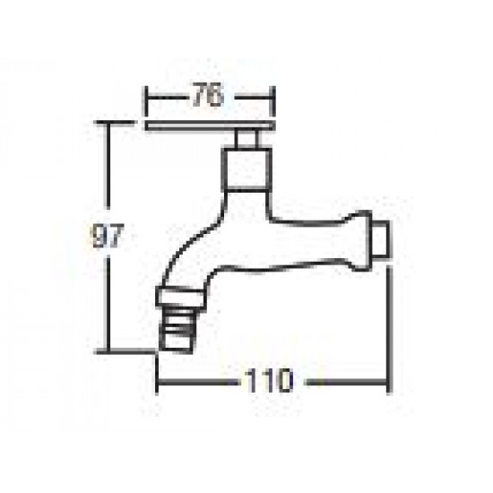 Aimer AMFC-3651 Wall Bib Tap With Hose Connect