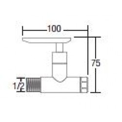 Aimer AMSV-3644 1/2" Water Heater Stop Valve