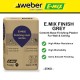 E.Mix Finish Premixed Thin Cement-Based Finishing Plaster For Wall And Ceiling In Dry Or Wet Interior Only 25KG (GREY)