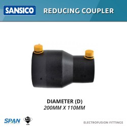 Sansico Electrofusion Fittings SRC 200.110 Reducing Coupler 200MM x 110MM