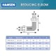Hansen Fittings HRE 32.25 Reducing Elbow 32MM x 25MM - Black Hansen Fittings HRE 32.25 Reducing Elbow 32MM x 25MM - Black
