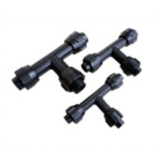 Hansen Fittings HET 20 Equal Tee 20MM x 20MM x 20MM - Black 