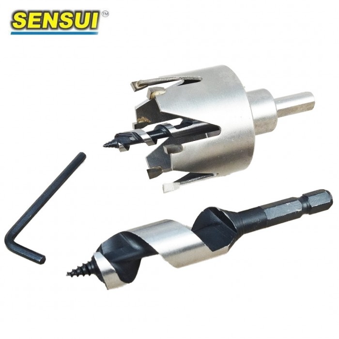 Sensui Heavy Duty Tungsten Carbide Hole Cut (TCT) Lock Hole Saw SET 54MM x 6T