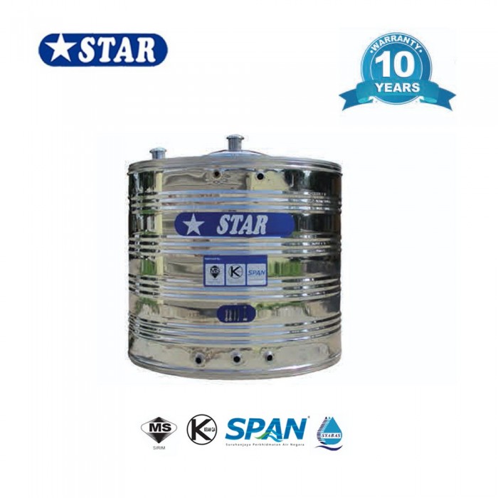 Star FTB65 Flat Top & Bottom Without Stand SUS304 Stainless Steel Water Tank 650L/150G