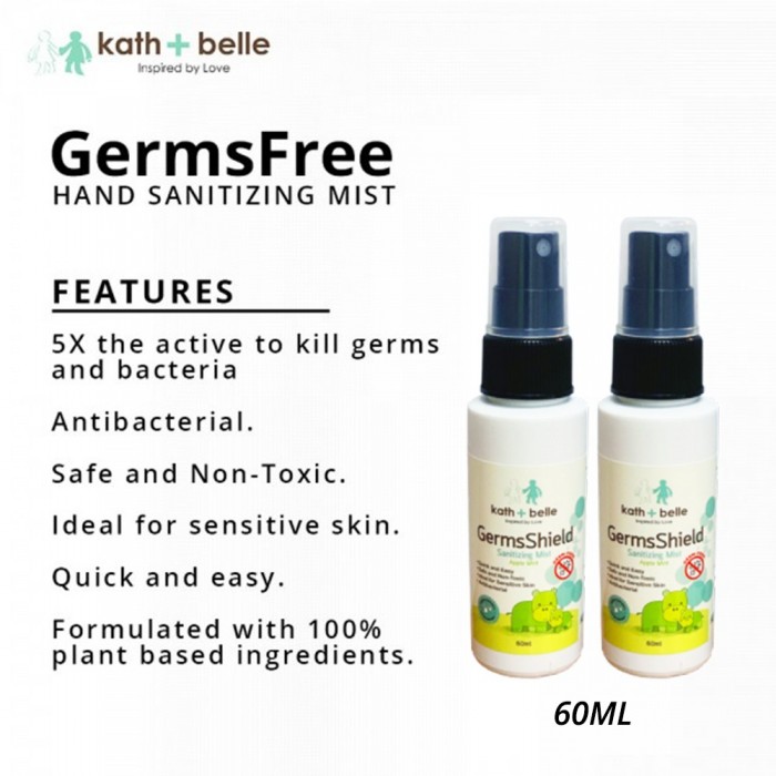 [Ready To Ship] Kath + Belle Hand Sanitizing Mist – Apple Mint 60ML (2BTLS)