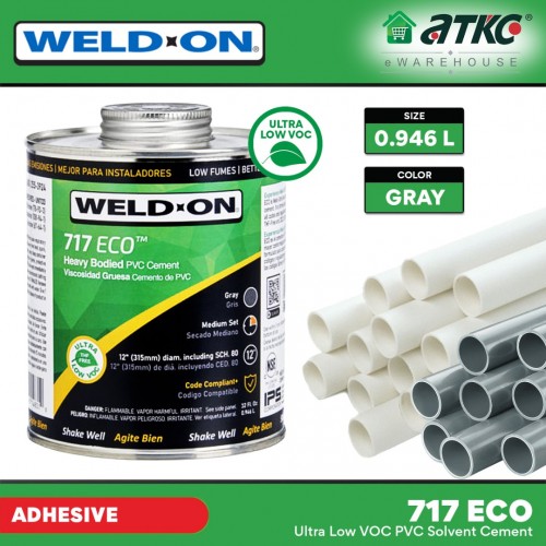 WeldOn 717 ECO Ultra Low VOC PVC Solvent Cement 0.946L