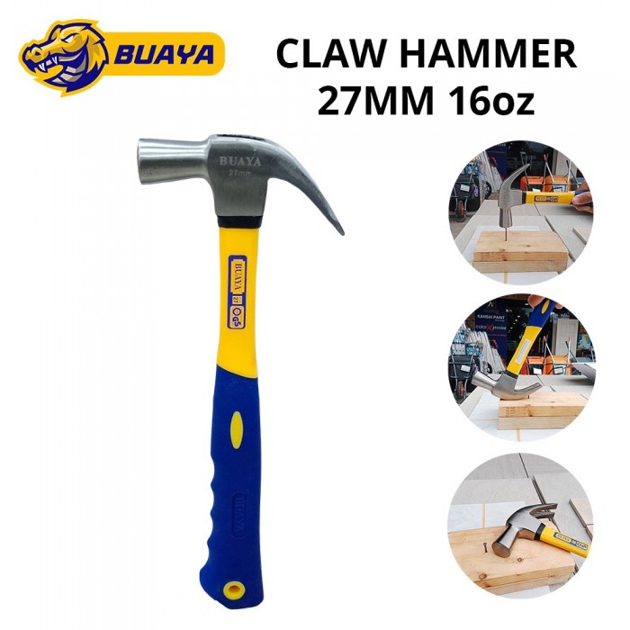Buaya Claw Hammer with Fiberglass Handle 27MM 16OZ