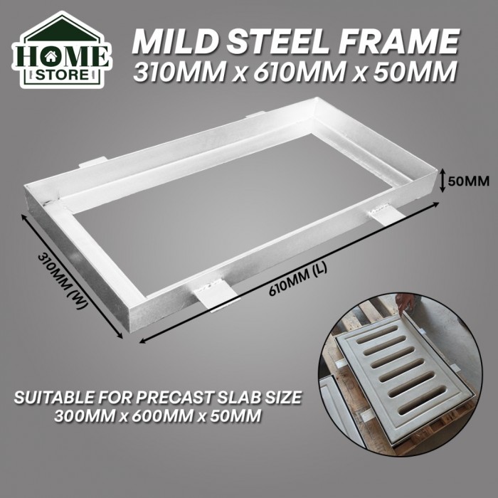 Home Store Mild Steel Frame 310MM (W) x 610MM (L) x 50MM (H) For Precast Compress Slab 300MM (W) x 600MM (L) x 50MM (H)