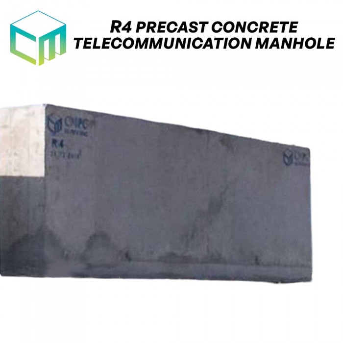 CM R4 Precast Concrete Telecommunication Manhole C/W Iron Cover Full Set 6400MM (L) x 1900MM (W) x 2200MM (H)