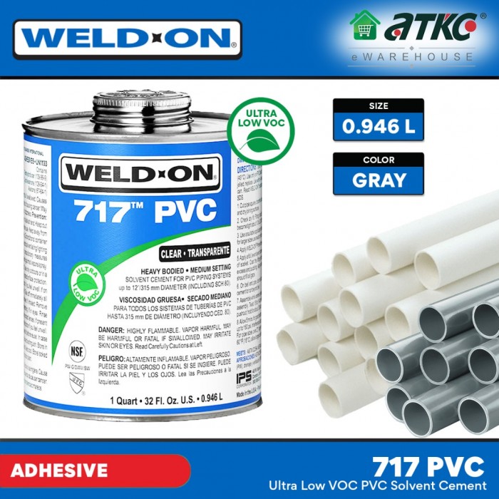 Weld-On 717 Ultra Low VOC PVC Solvent Cement 0.946L