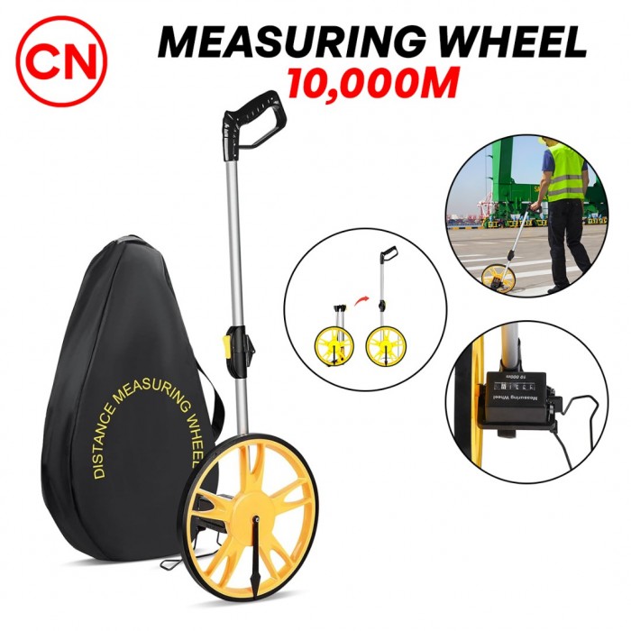 CN Distance Walking Measuring Wheel Mechanical Counter 10,000M (10KM)