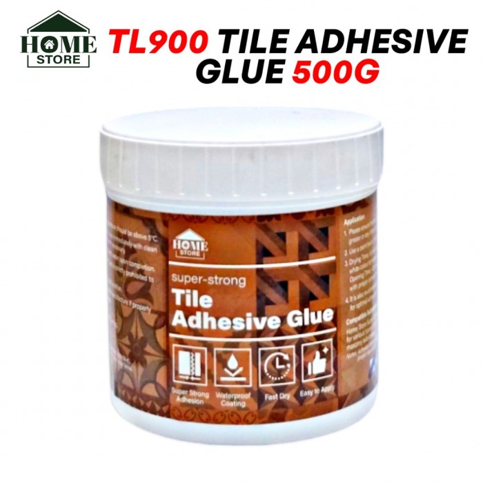 Home Store #TL900 Super Strong Tile Adhesive Glue 500G - Milky White