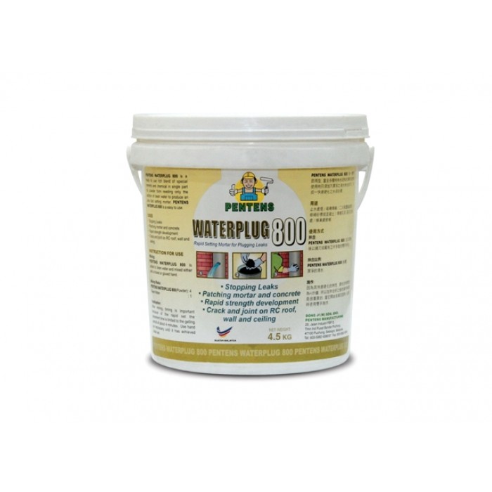 Pentens Waterplug T-800 Rapid Setting Mortar for Plugging Leaks 20KG