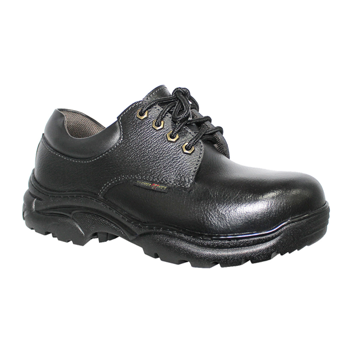 Hammer King #13008 Men's Genuine Leather Lace-Up Safety Shoe (Black)