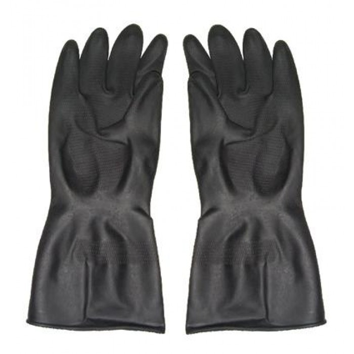 Best Quality Black Industrial Rubber Gloves Size:G (PAIR)