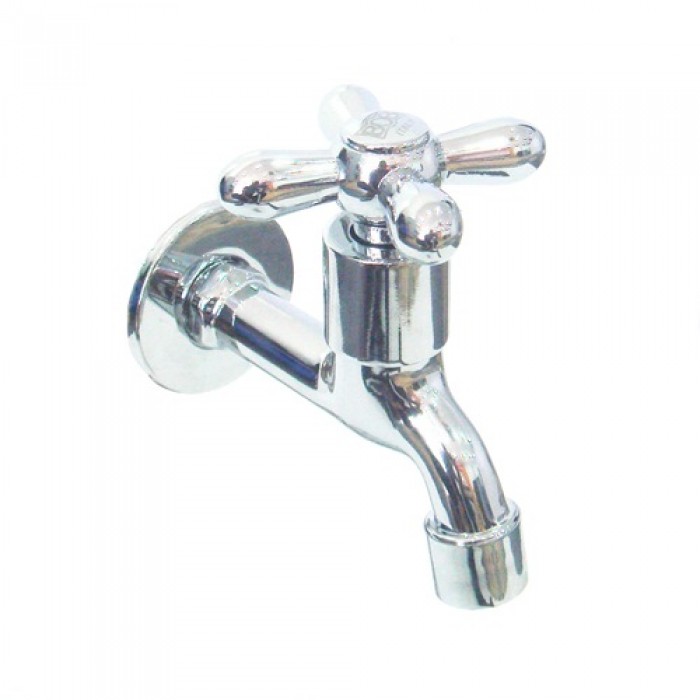 Bob 727-X Elegant Design Wall Type Chrome Bib Tap 1/2"