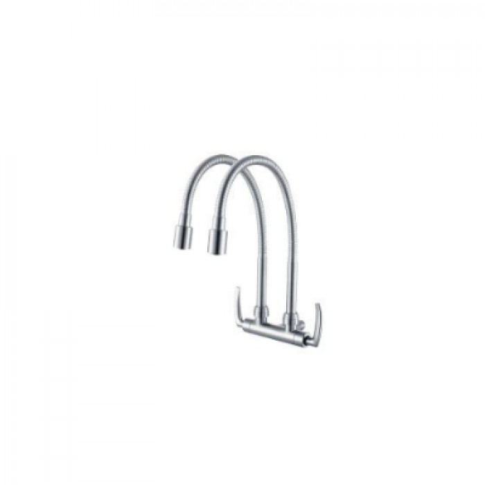 Aimer AMFC-1959H Double Flexible Hose Kitchen Wall Sink Tap