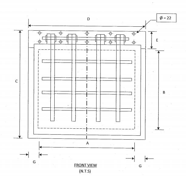 Spirolite Hdpe Wall Mounted Flap Gate Square 600mm L X 600mm H